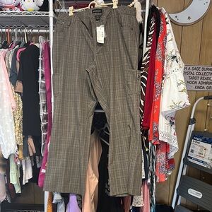 Lane Bryant Gray Plaid Pants